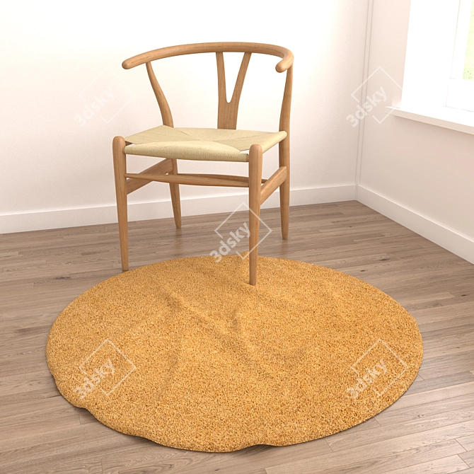 Versatile Round Rugs Set 3D model image 4