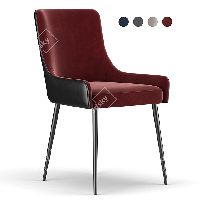 Elegant K333 Dining Chair 3D model image 1