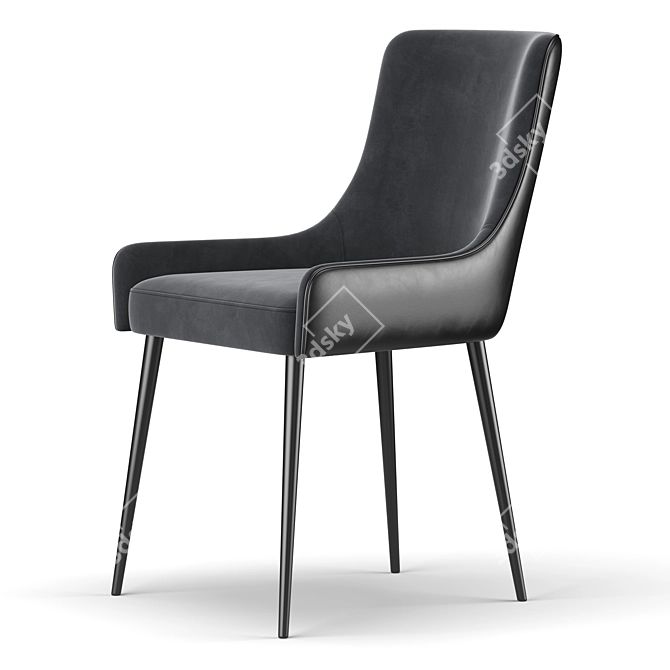 Elegant K333 Dining Chair 3D model image 4