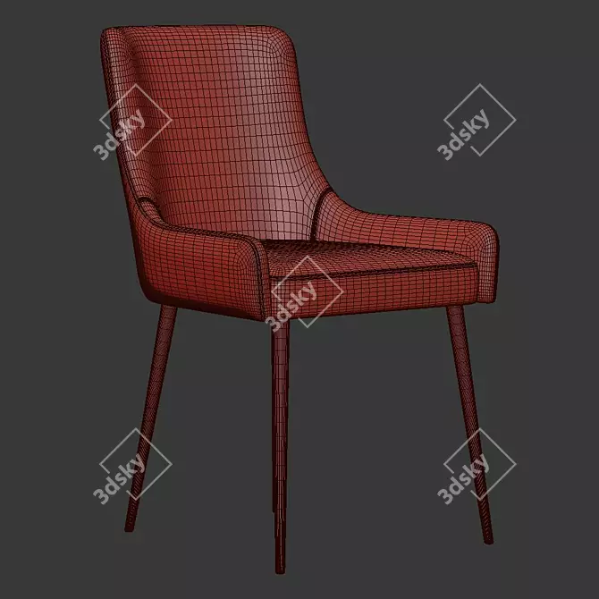 Elegant K333 Dining Chair 3D model image 5