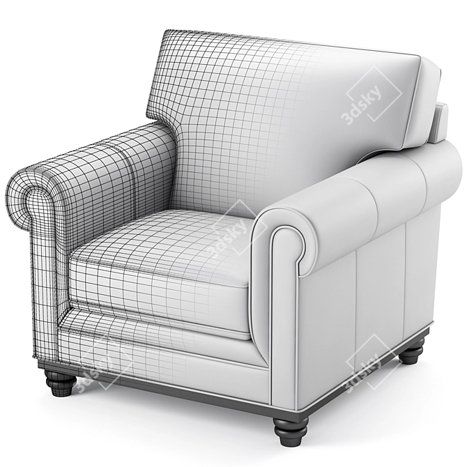 Elegant Hartford Chair: Havertys Bliss 3D model image 5