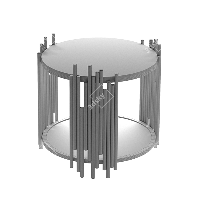 Elegant Tanquin Coffee Table Set 3D model image 8