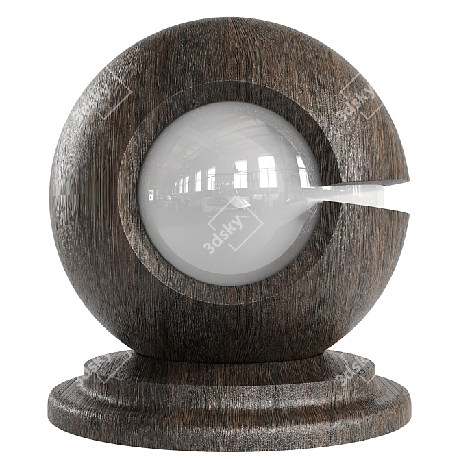 Ebony Brown Wood Texture 3D model image 3