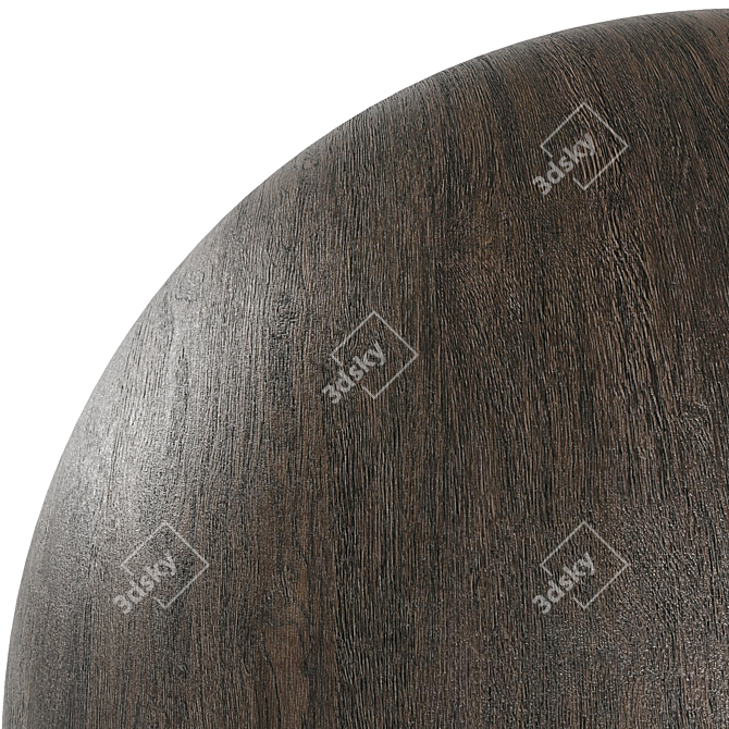 Ebony Brown Wood Texture 3D model image 4