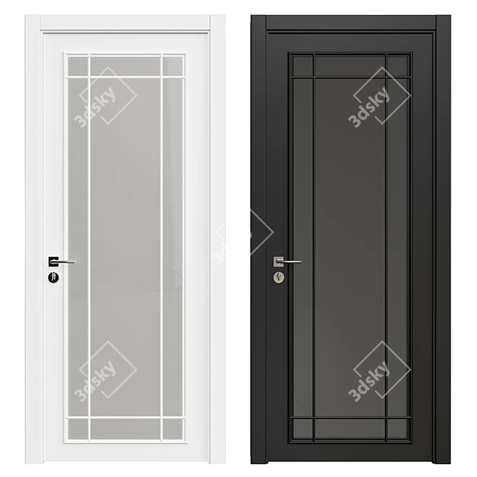 Modern Interior Door for Style 3D model image 1