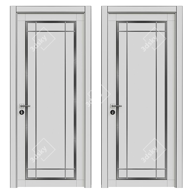 Modern Interior Door for Style 3D model image 2