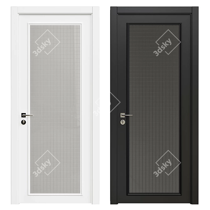 Sleek & Stylish Interior Door 3D model image 1