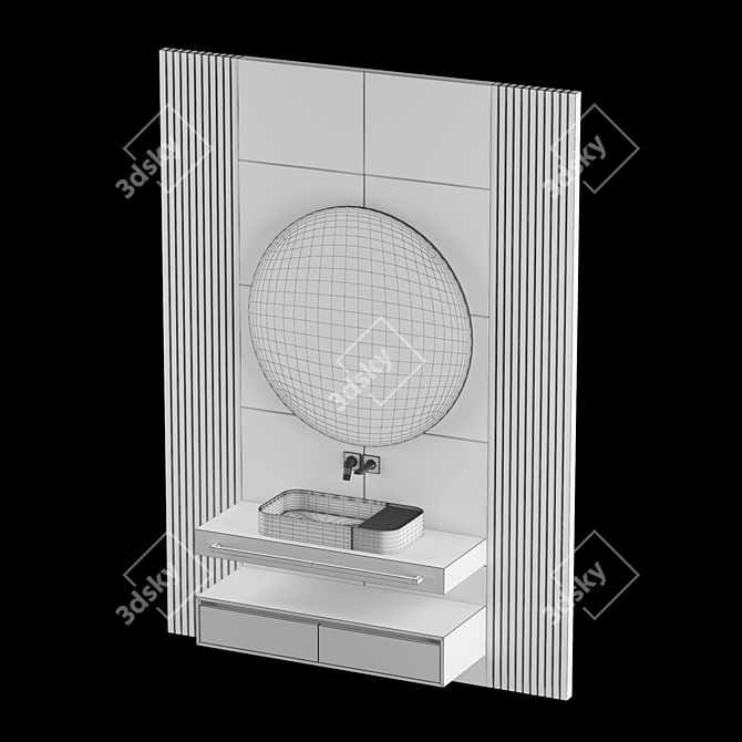 Modern Wood Bath: Sleek Design 3D model image 6