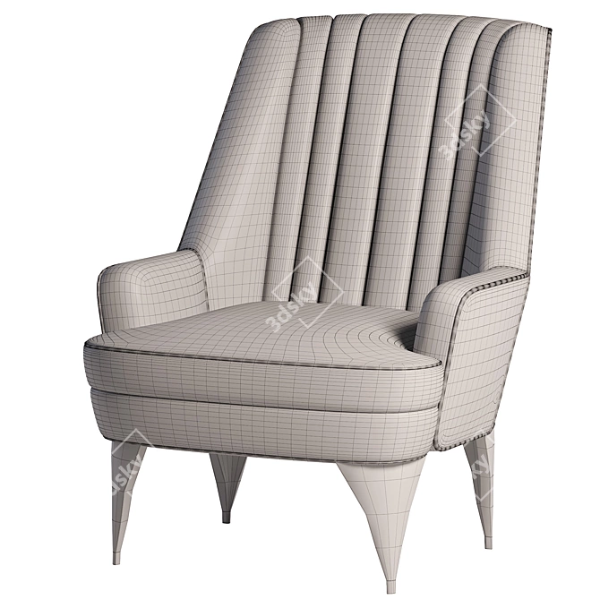 Modern Armchair with 3D Render 3D model image 5