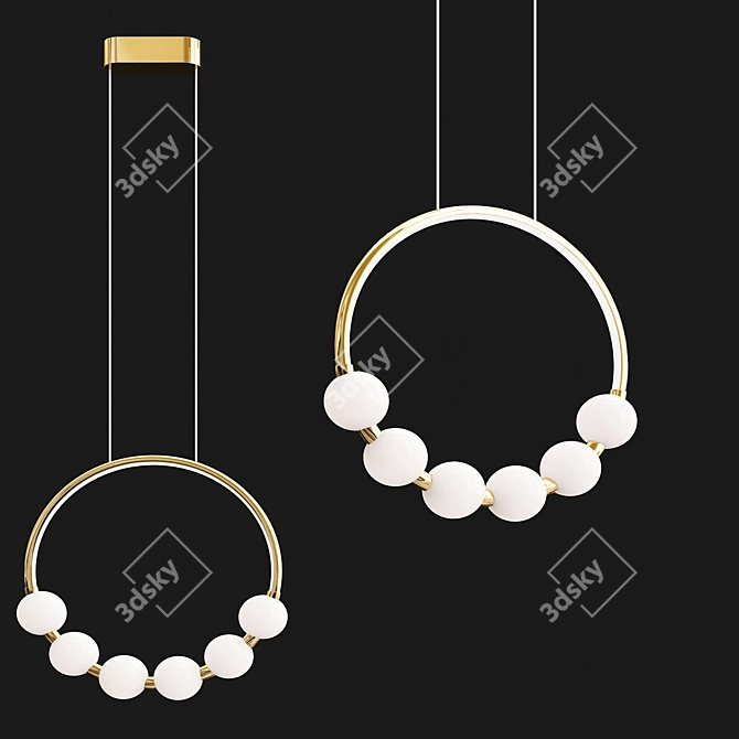 Modern Ball Pendant Lamp 3D model image 2