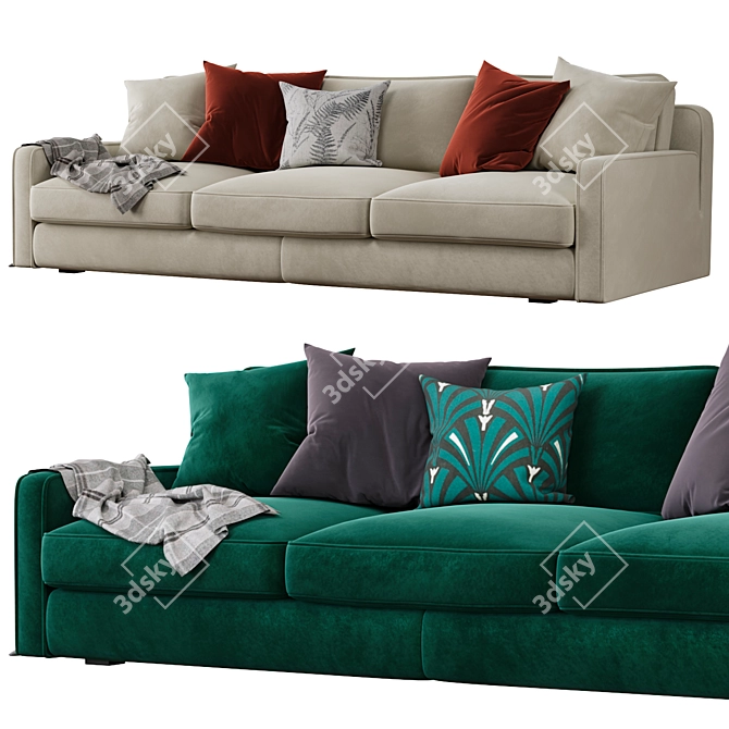 Contemporary HECTOR Sofa for Modern Living 3D model image 2