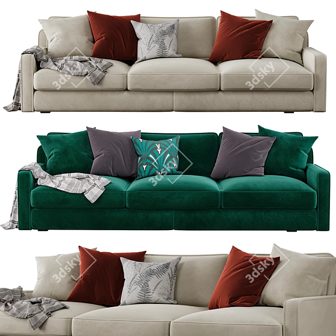 Contemporary HECTOR Sofa for Modern Living 3D model image 3