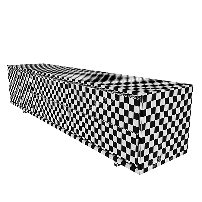 Modern Dark Wood Sideboard - Dimensions: 60x280x70cm 3D model image 6