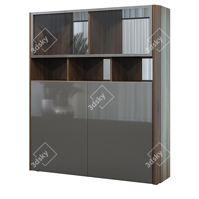 MOD Interiors AVILA Walnut Showcase 3D model image 1