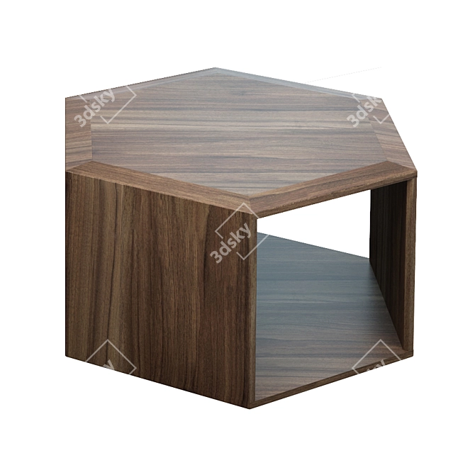 AVILA Side Table: Modern Walnut Design 3D model image 2