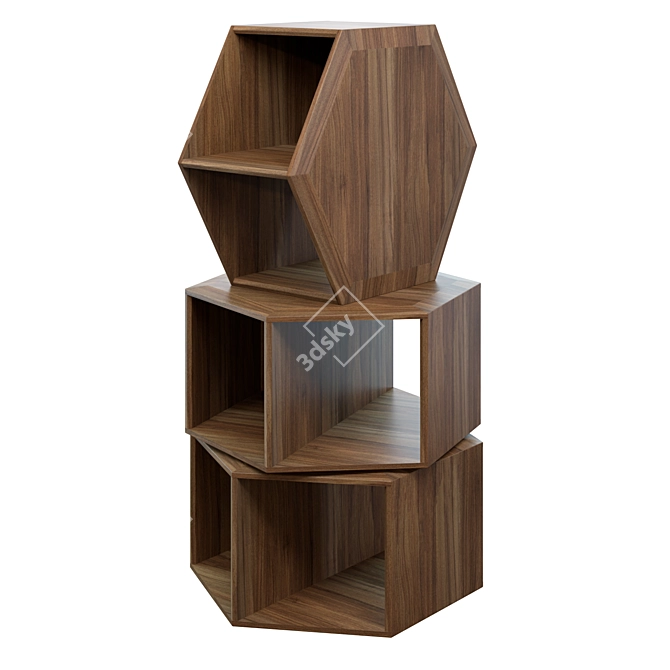 AVILA Side Table: Modern Walnut Design 3D model image 3