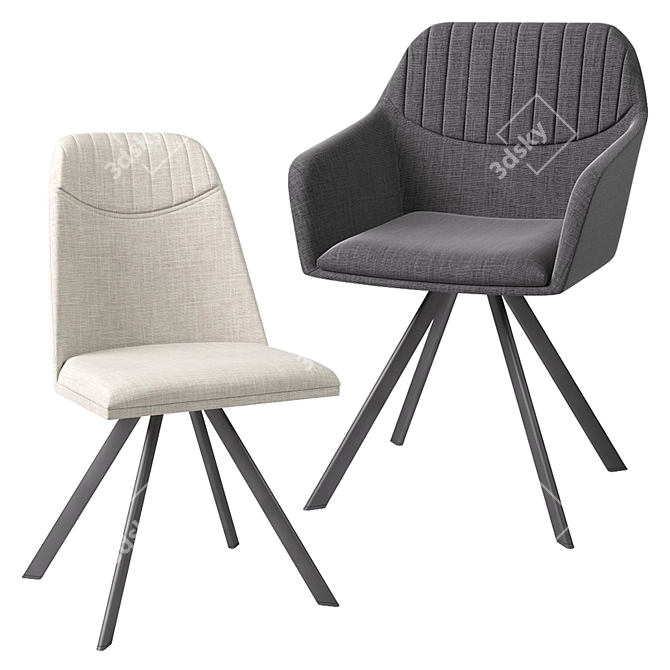 Signal Milton and Milton II Chairs - Stylish and Comfortable Seating 3D model image 1