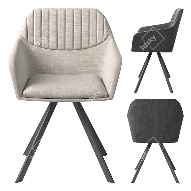 Signal Milton and Milton II Chairs - Stylish and Comfortable Seating 3D model image 2