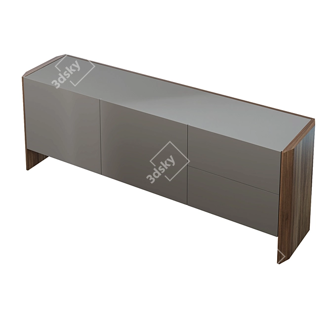 AVILA Walnut & Grey Buffet 3D model image 1