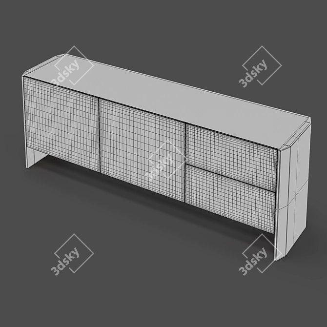 AVILA Walnut & Grey Buffet 3D model image 3