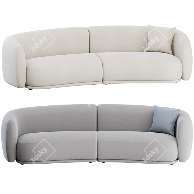  Modern Moroso Pacific Sofa: Stylish & Comfortable 3D model image 5