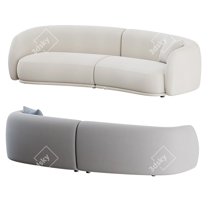  Modern Moroso Pacific Sofa: Stylish & Comfortable 3D model image 6