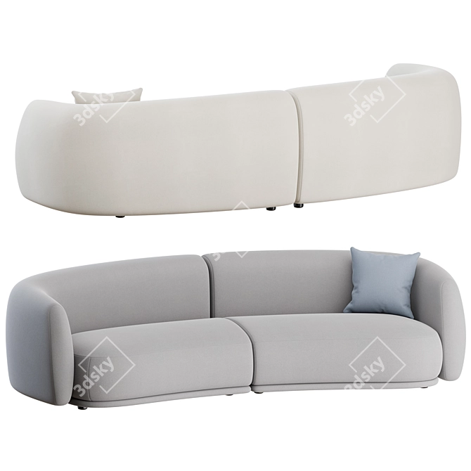  Modern Moroso Pacific Sofa: Stylish & Comfortable 3D model image 7