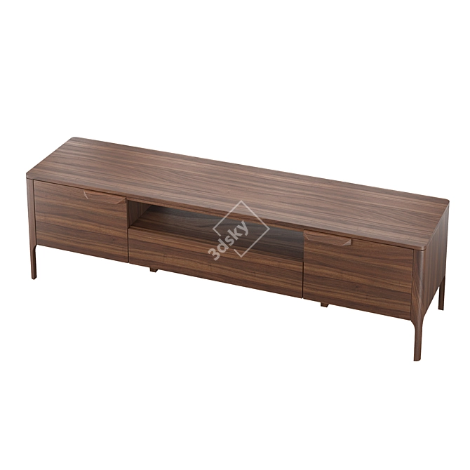 RONDA TV Stand: Elegant Walnut Finish 3D model image 1