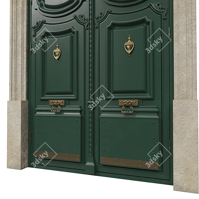  Classic 3D Max Door: 2100mm x 4455mm 3D model image 2