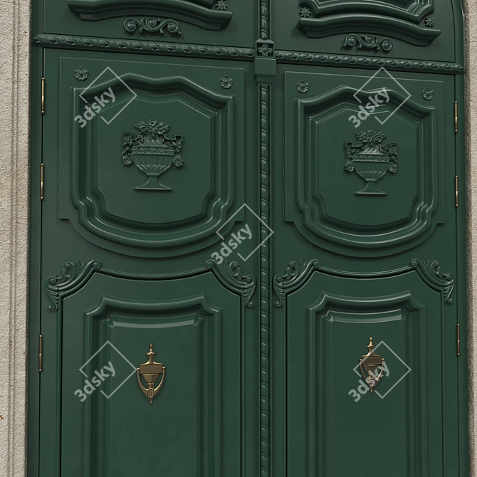  Classic 3D Max Door: 2100mm x 4455mm 3D model image 3