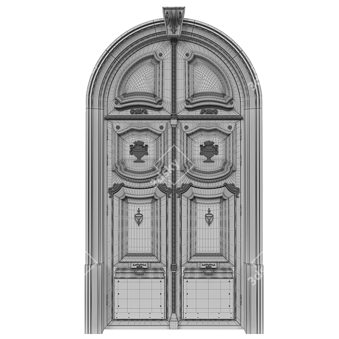  Classic 3D Max Door: 2100mm x 4455mm 3D model image 7