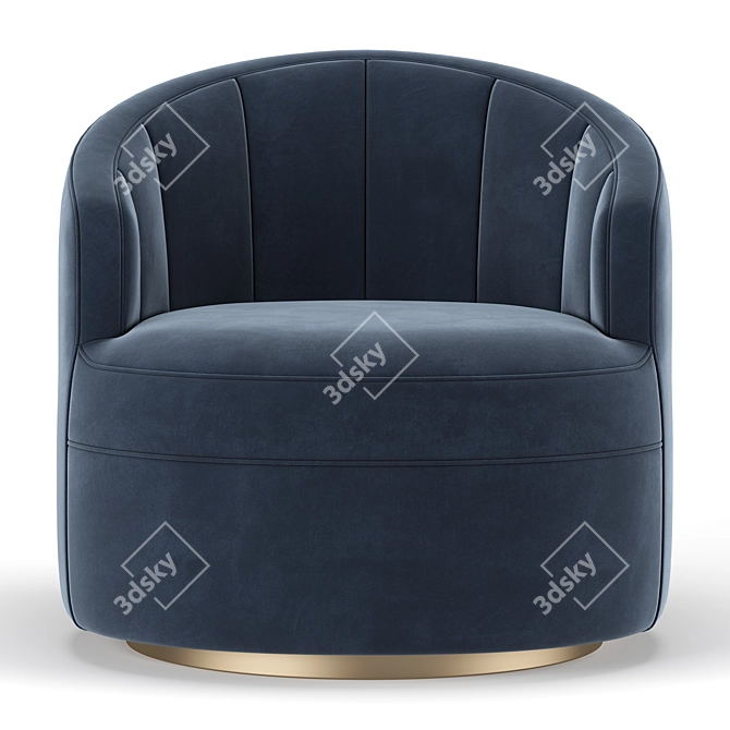 Modern Ergonomic Swivel Chair 3D model image 3