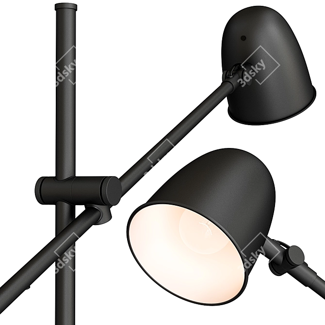 Skurup Floor Reading Lamp 3D model image 4