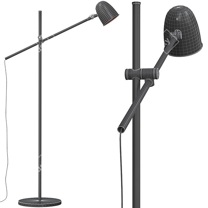 Skurup Floor Reading Lamp 3D model image 2