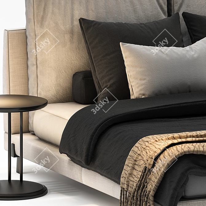 Modern Bed 03: Stylish and Functional 3D model image 2