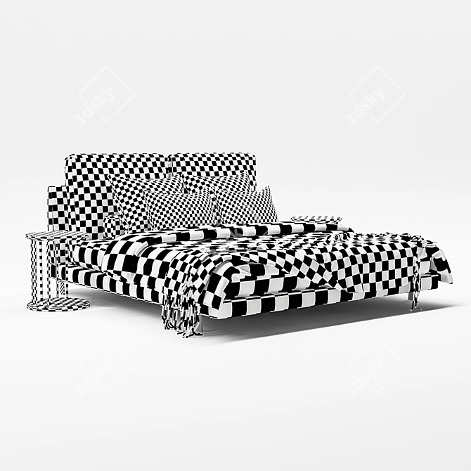 Modern Bed 03: Stylish and Functional 3D model image 3