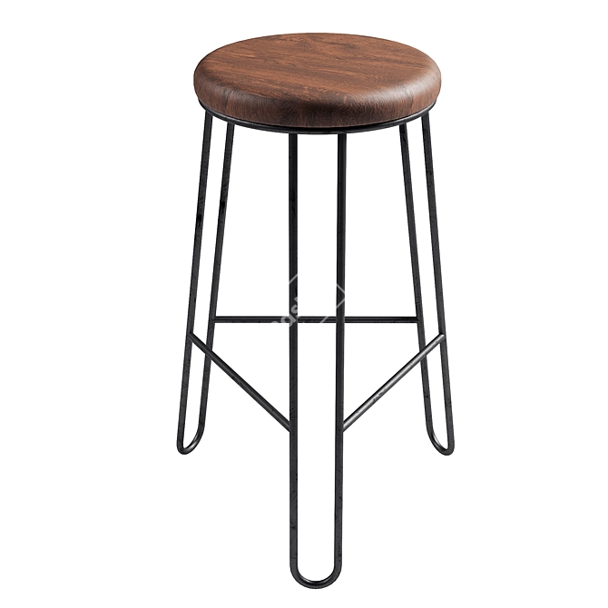 Sleek Bar Chair 3D model image 1