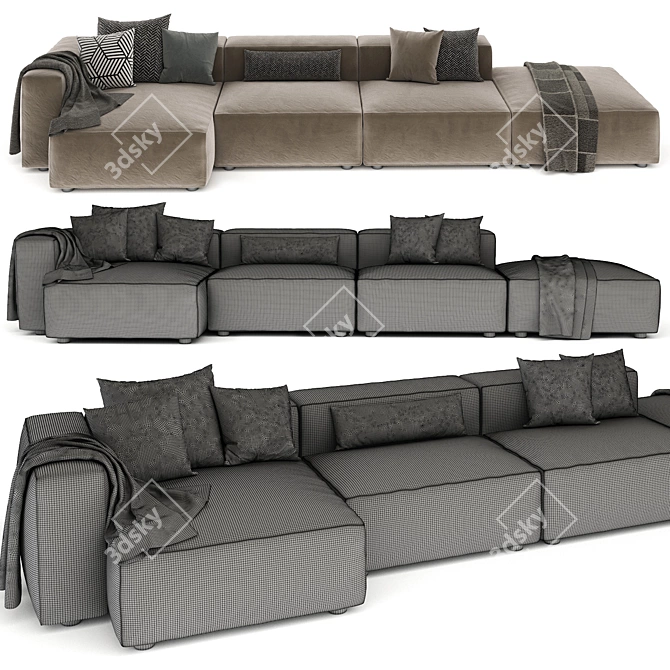 Modern Alberta Alcazar Sofa 3D model image 3