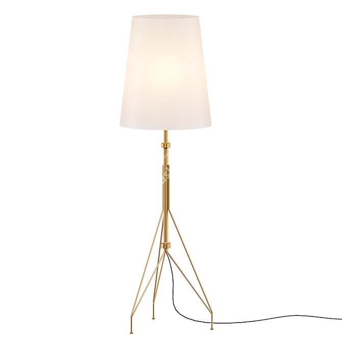 Elegant Eiffel Adjustable Floor Lamp 3D model image 1