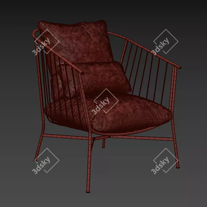 Contemporary Outdoor Armchair 3D model image 5