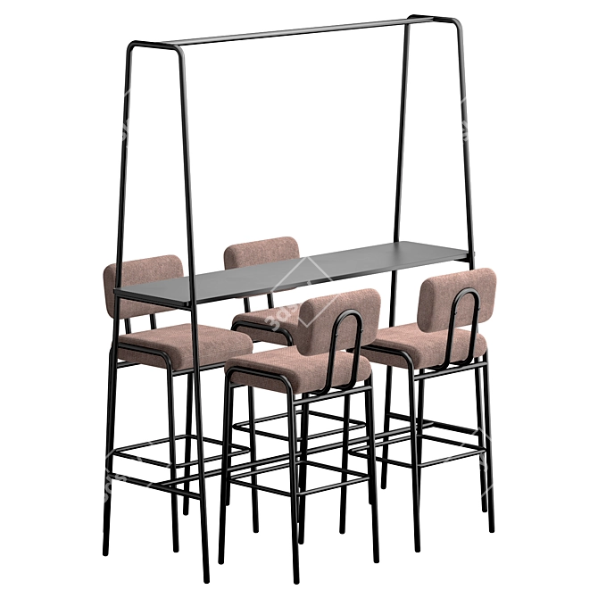 Sleek Cosmo Bar Set 3D model image 1