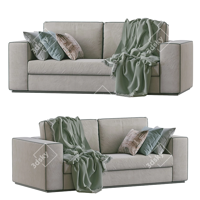 Elegant Alhambra Sofa with Stunning Dimensions 3D model image 2