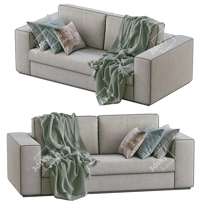 Elegant Alhambra Sofa with Stunning Dimensions 3D model image 4