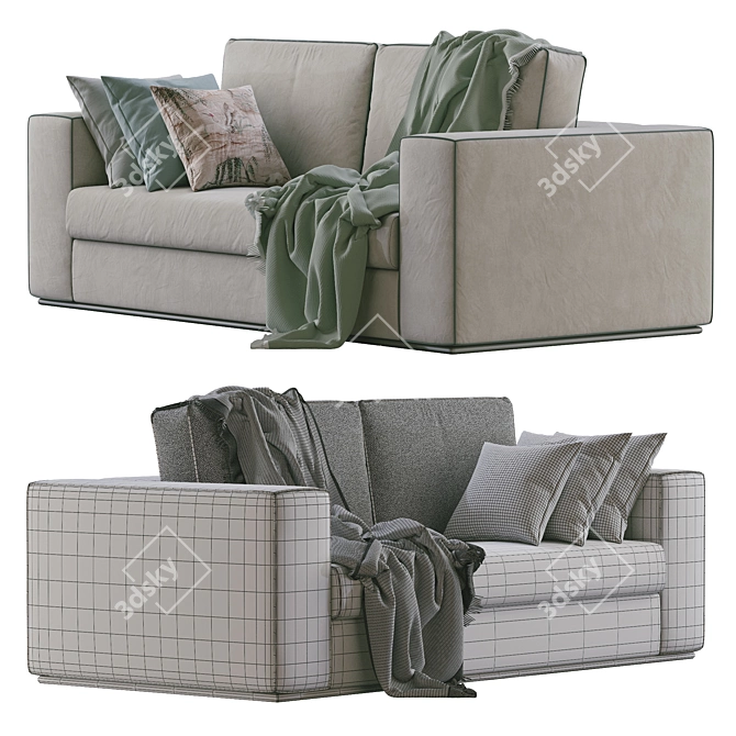 Elegant Alhambra Sofa with Stunning Dimensions 3D model image 5