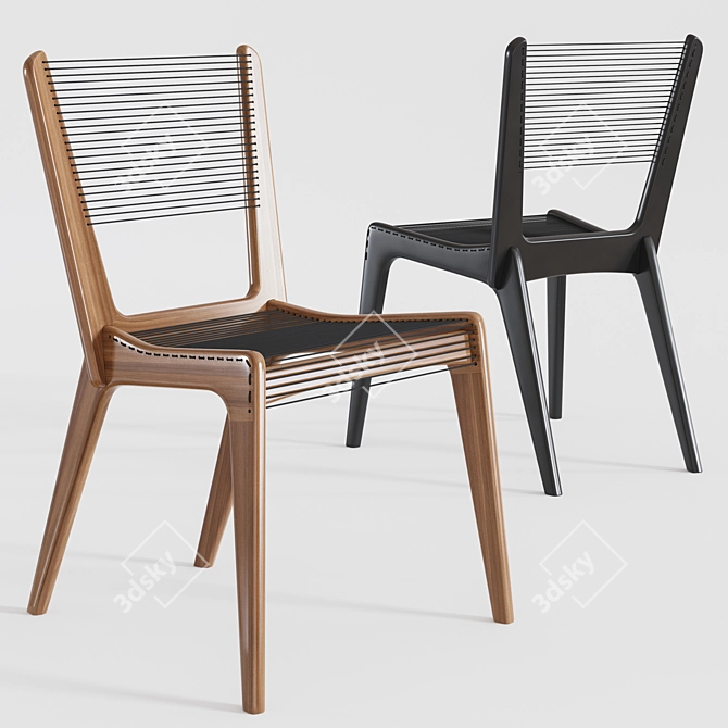 Sleek Cord Chair by Man of Parts 3D model image 1