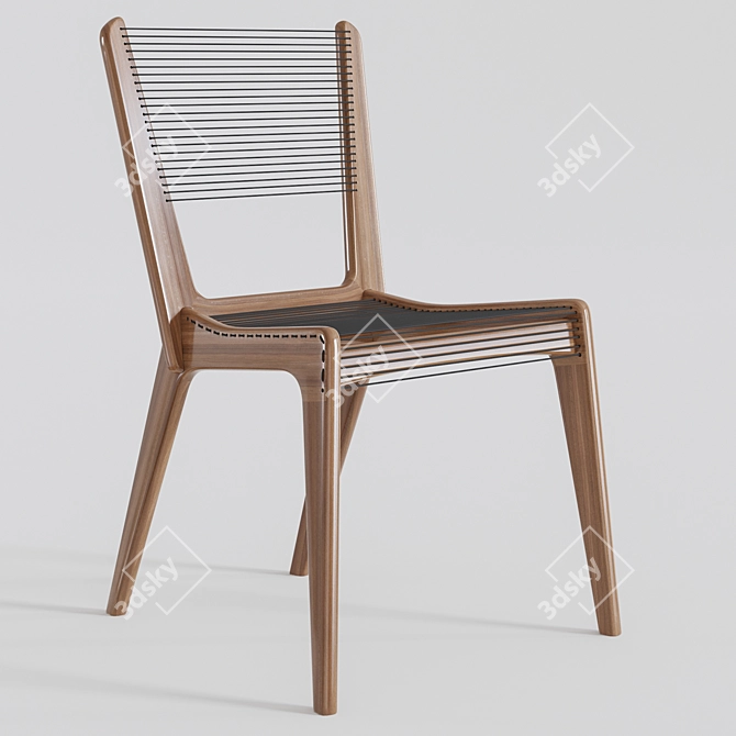 Sleek Cord Chair by Man of Parts 3D model image 5
