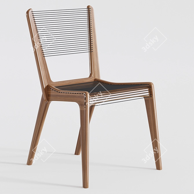 Sleek Cord Chair by Man of Parts 3D model image 8