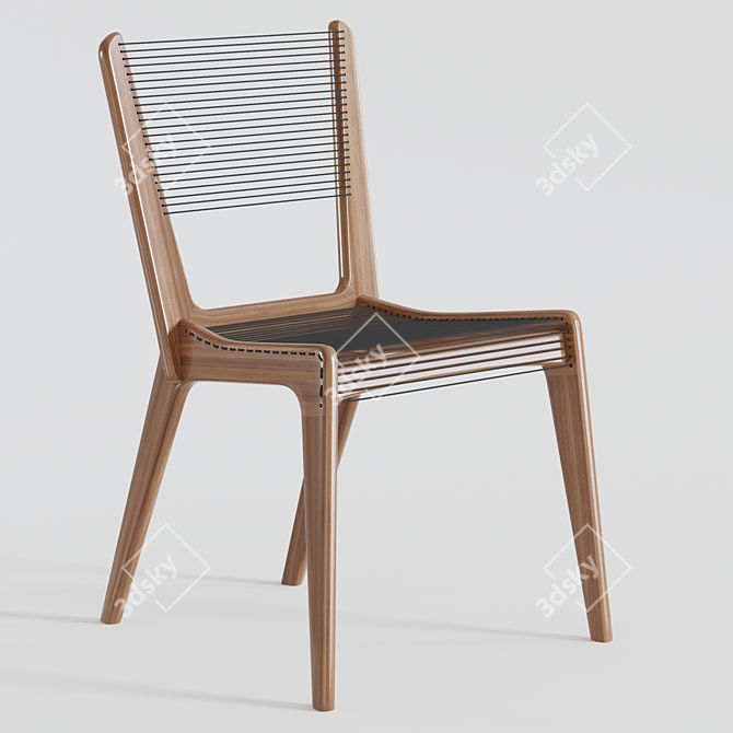 Sleek Cord Chair by Man of Parts 3D model image 9