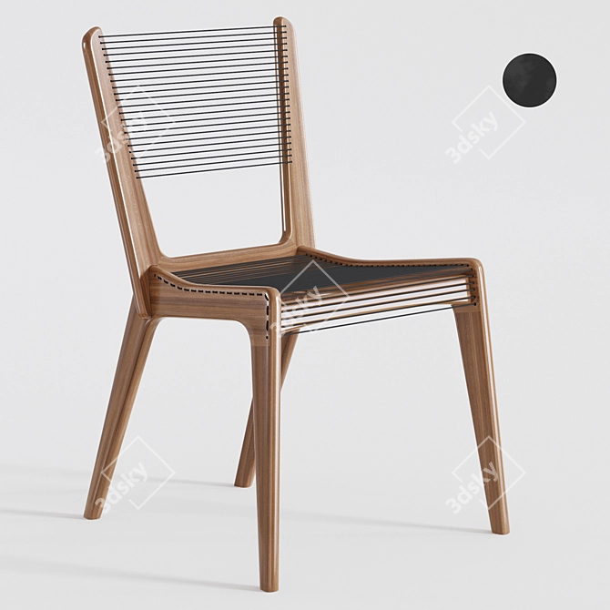 Sleek Cord Chair by Man of Parts 3D model image 12