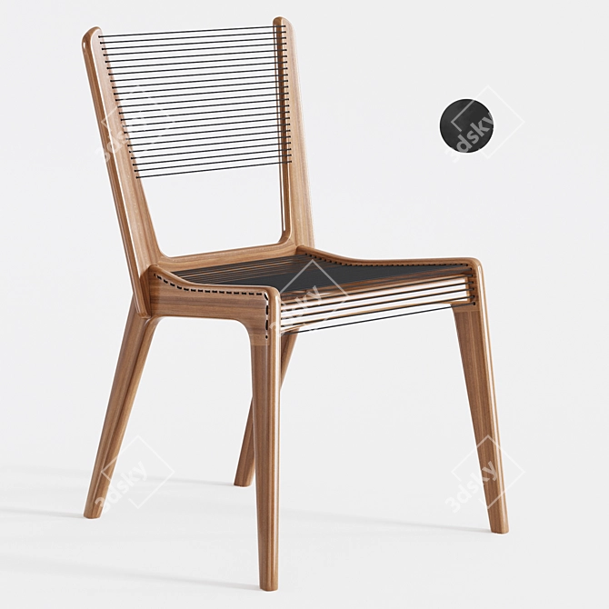 Sleek Cord Chair by Man of Parts 3D model image 16
